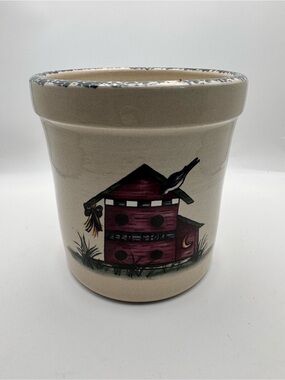 HOME & GARDEN PARTY BIRDHOUSE 1999 UTENSIL HOLDER SPOONER USA RETIRED Handmade